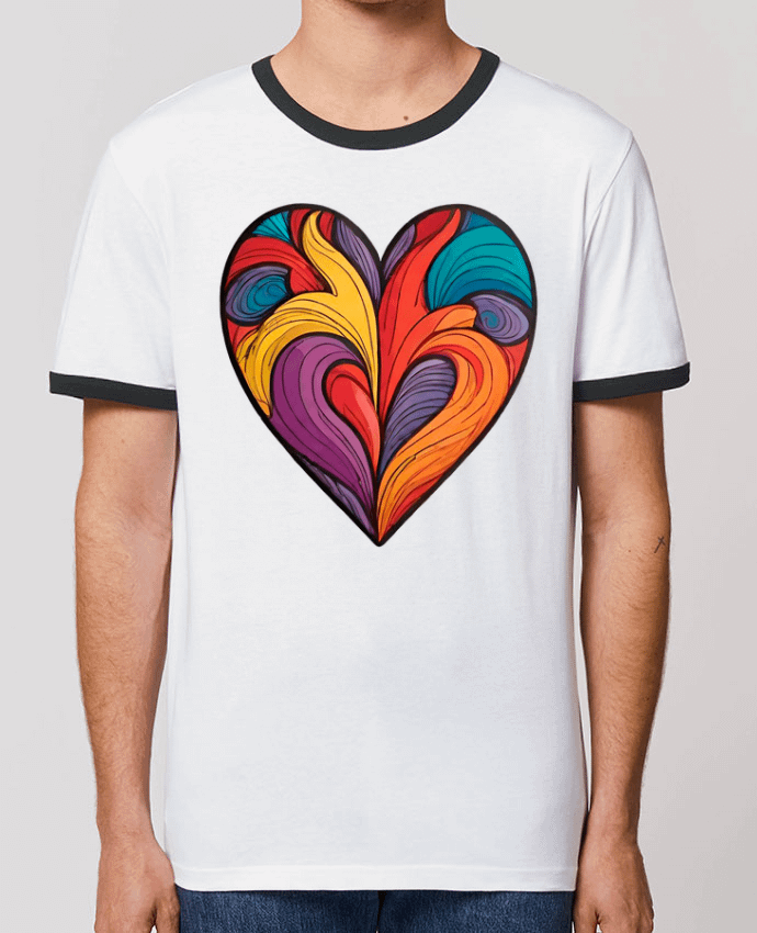 T-shirt COEUR MULTICOLORE par 33designerarte