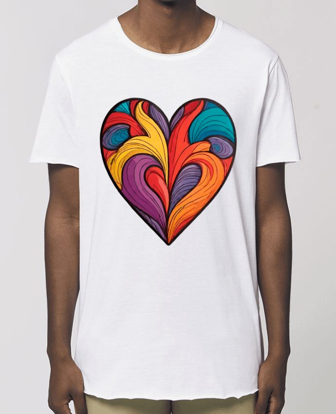 Tee-shirt Homme COEUR MULTICOLORE Par  33designerarte