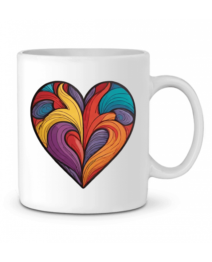 Mug  COEUR MULTICOLORE par 33designerarte