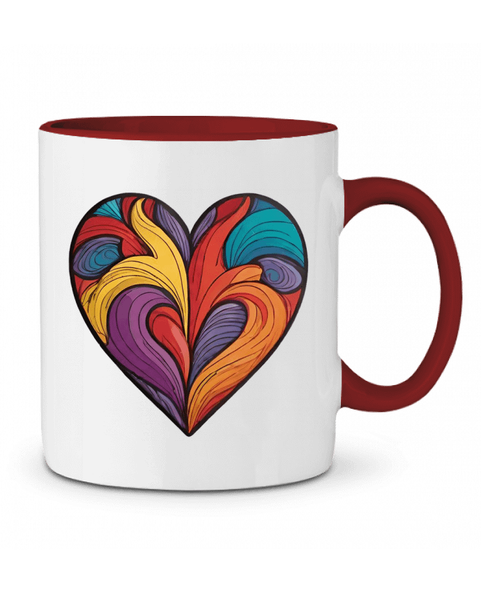 Mug bicolore COEUR MULTICOLORE 33designerarte