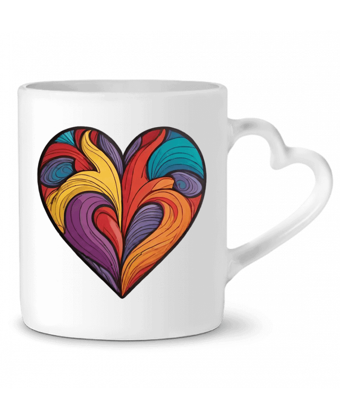 Mug coeur COEUR MULTICOLORE par 33designerarte