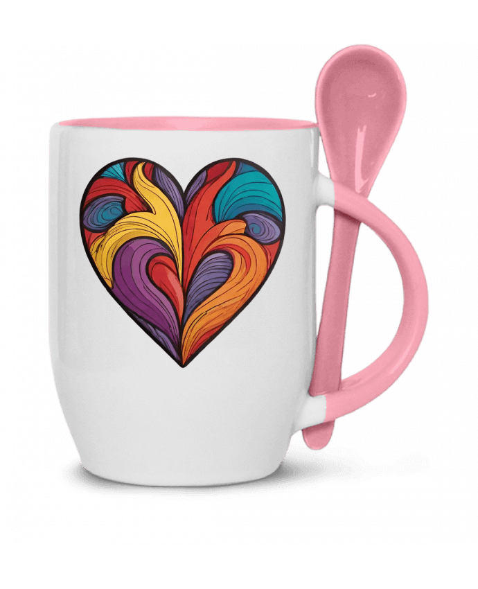  Tasse cuillère COEUR MULTICOLORE par 33designerarte