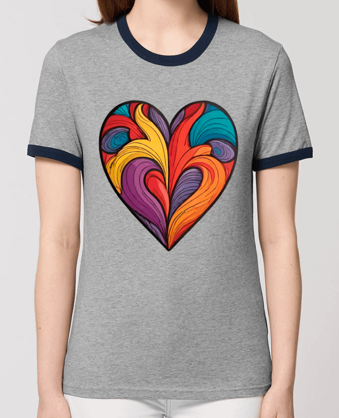 T-shirt COEUR MULTICOLORE par 33designerarte