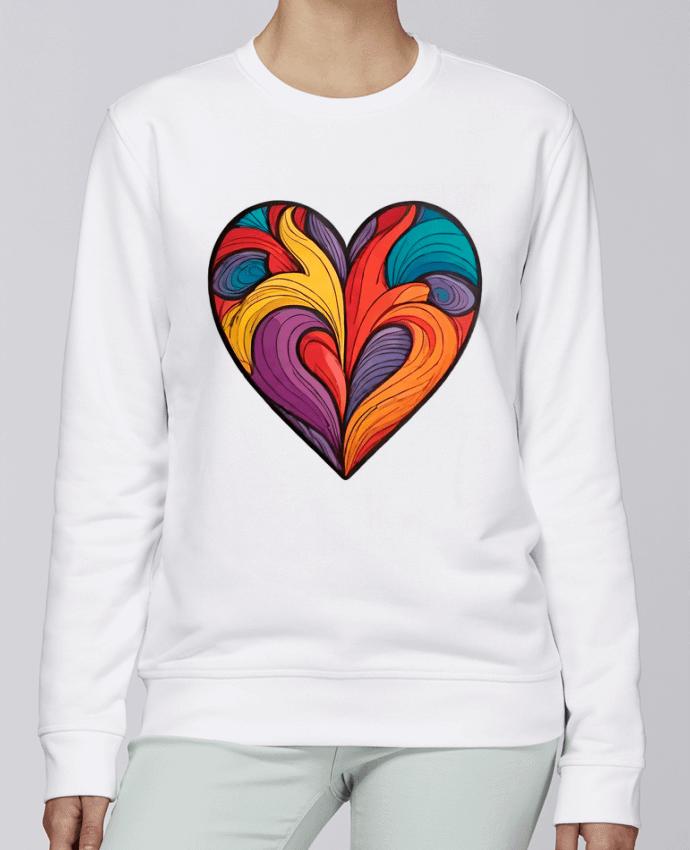 Sweatshirt COEUR MULTICOLORE par 33designerarte