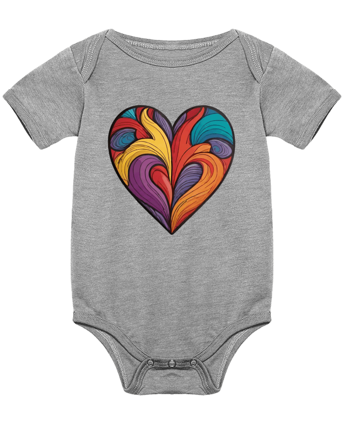 Body bébé COEUR MULTICOLORE par 33designerarte