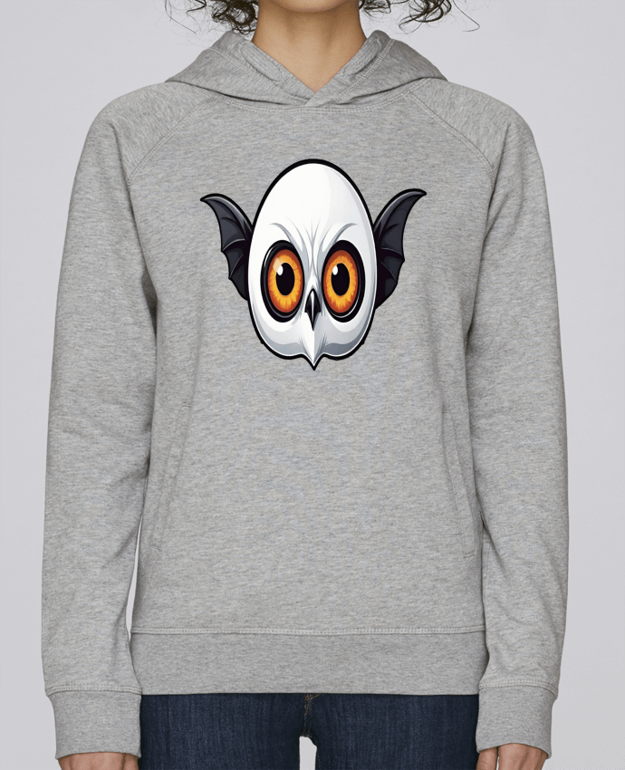 Sweat capuche femme YEUX AVEC DES AILES par 33designerarte