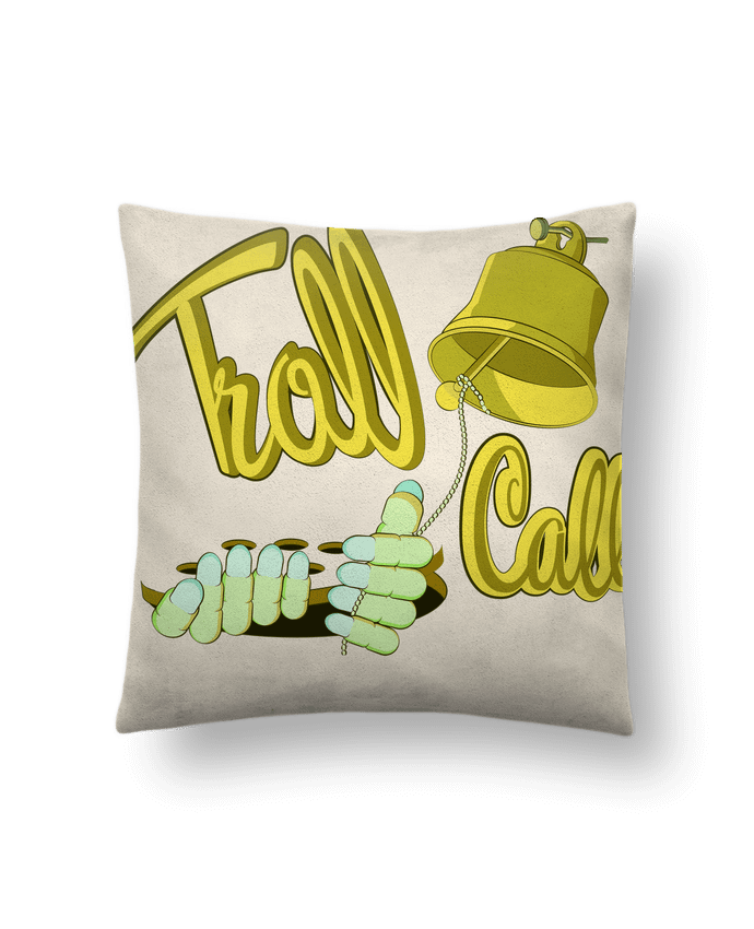 Coussin suédine TROLL CALL par Santiaguen
