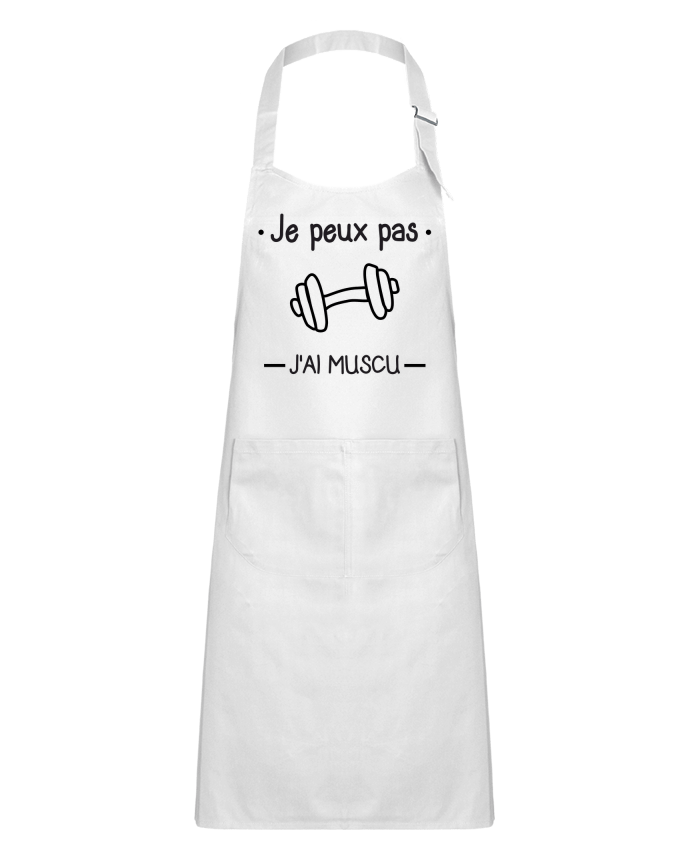 Tablier Enfant Je peux pas j'ai muscu, musculation par Benichan