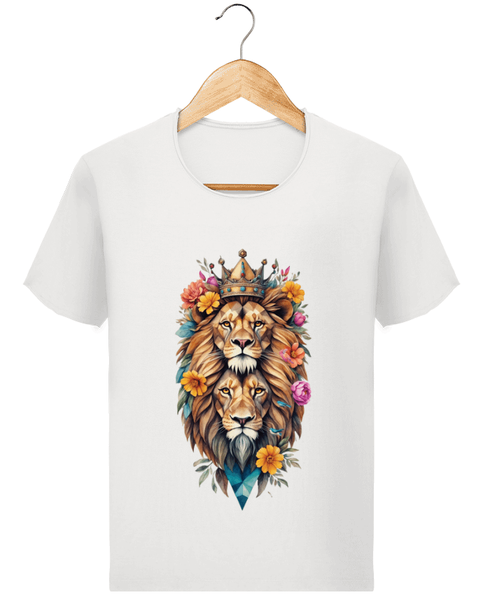  T-shirt Homme vintage Lions flowers par /wait-design