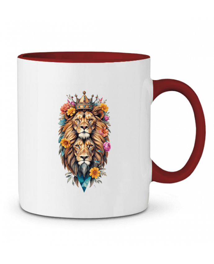 Mug bicolore Lions flowers /wait-design