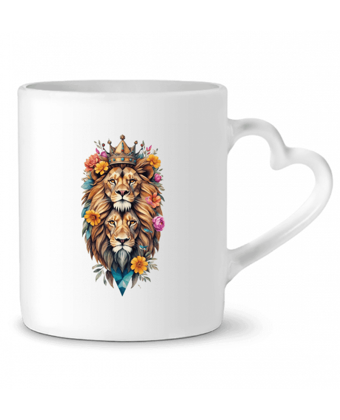 Mug coeur Lions flowers par /wait-design