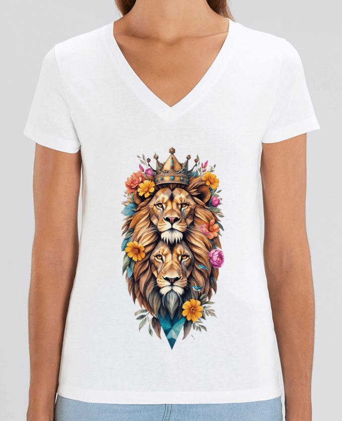 Tee-shirt femme Lions flowers Par  /wait-design