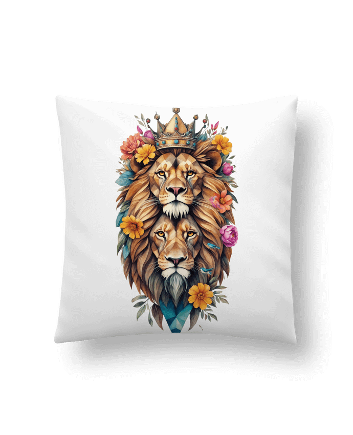 Coussin Lions flowers par /wait-design