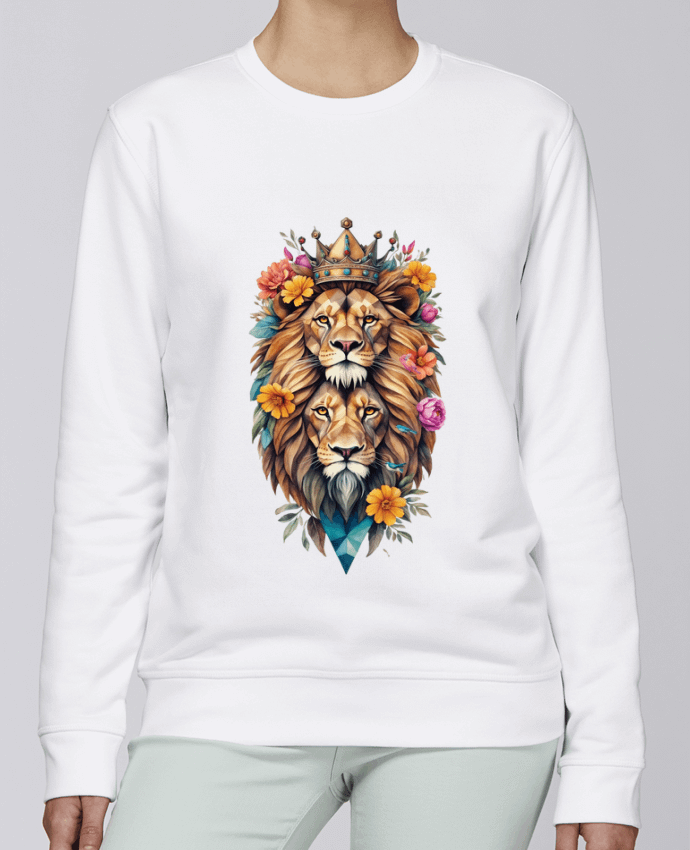 Sweatshirt Lions flowers par /wait-design