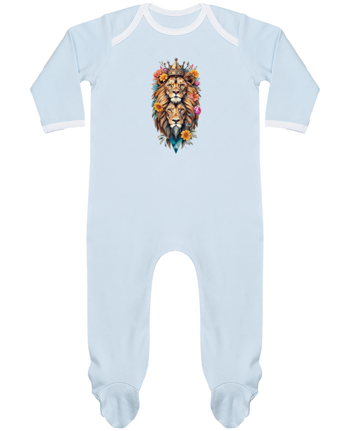 Body Pyjama Bébé Lions flowers par /wait-design