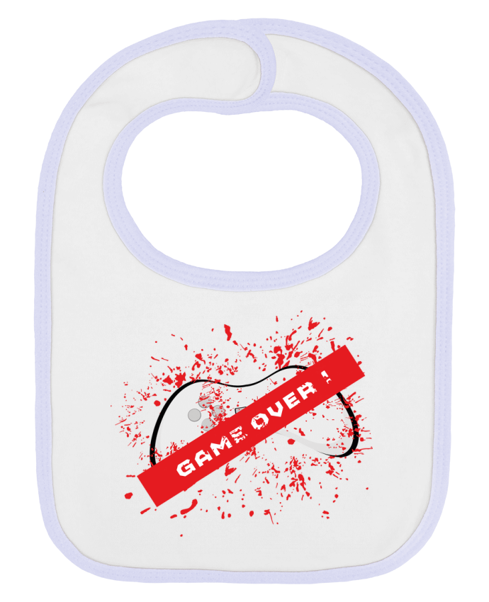 Bavoir bébé uni GameOver par UnPetitPixel