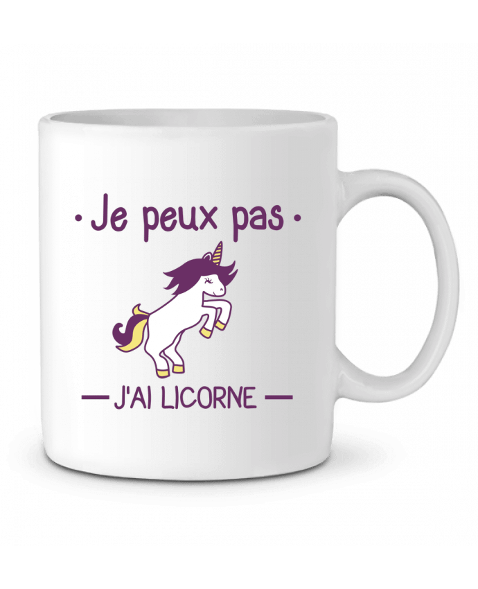 Ceramic Mug Je peux pas j'ai licorne by Benichan