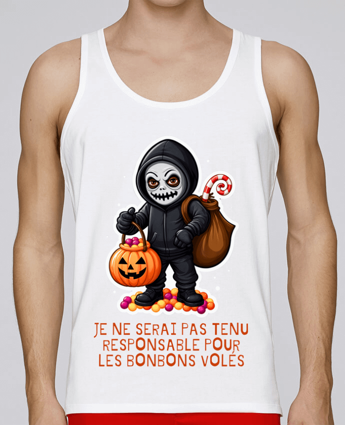 Débardeur homme Je Ne Serai Pas Tenu Responsable Pour Les Bonbons Volés par Phocea Editions 100% cot