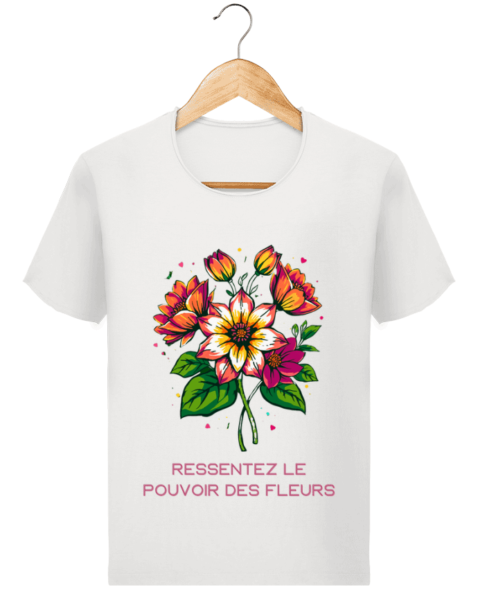  T-shirt Homme vintage Ressentez Le Pouvoir Des Fleurs par Phocea Editions