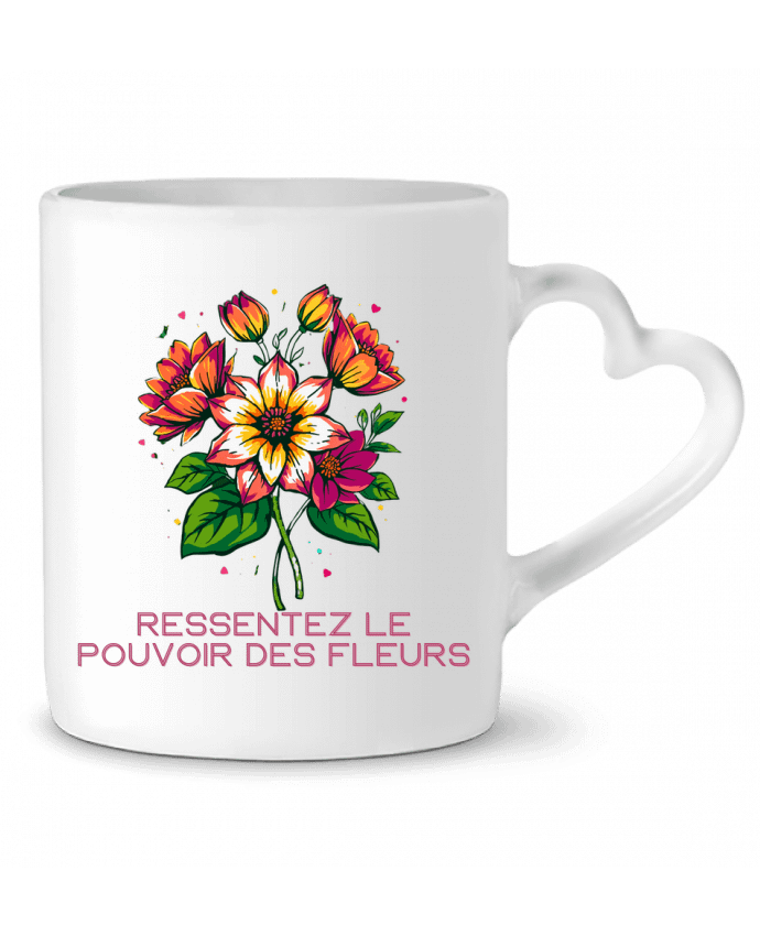 Mug coeur Ressentez Le Pouvoir Des Fleurs par Phocea Editions