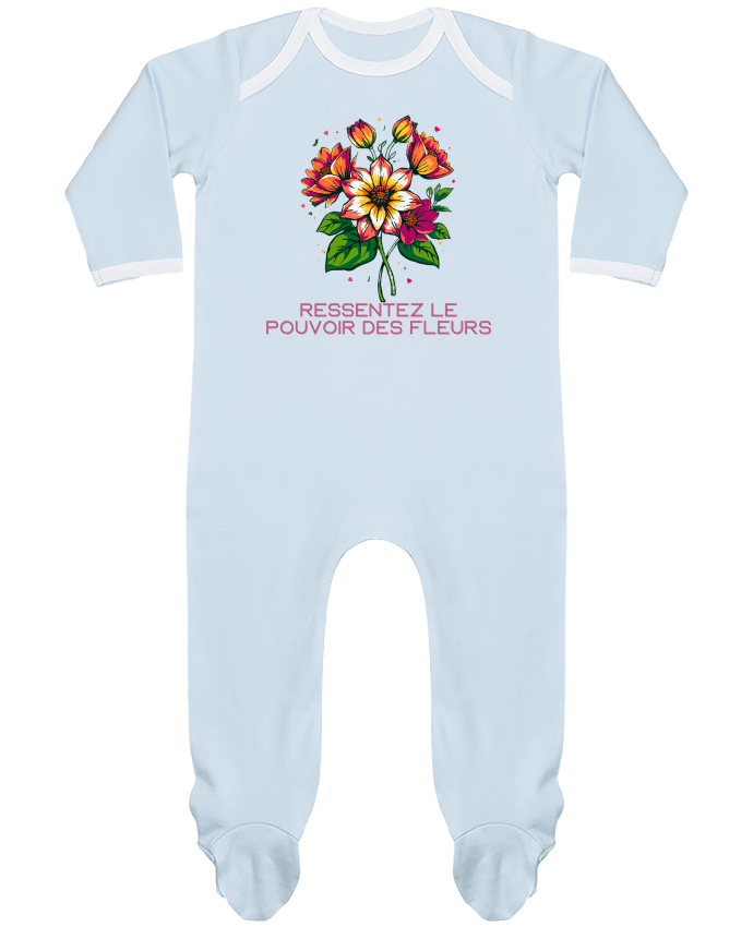 Body Pyjama Bébé Ressentez Le Pouvoir Des Fleurs par Phocea Editions