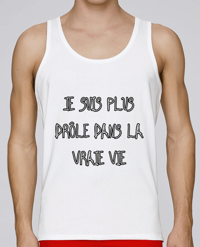 Débardeur homme Je Suis Plus Drôle Dans La Vraie Vie par Phocea Editions 100% coton bio