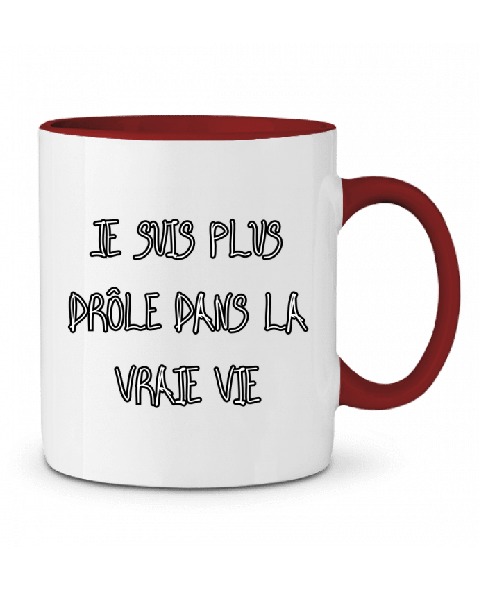 Mug bicolore Je Suis Plus Drôle Dans La Vraie Vie Phocea Editions