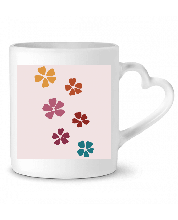 Mug coeur Fleurs par Clemence_Bellay