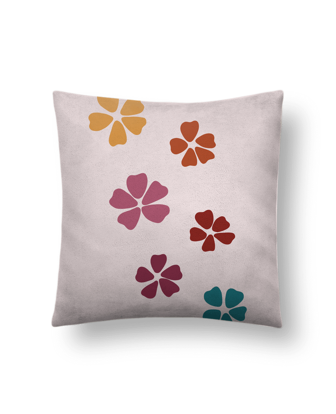 Coussin suédine Fleurs par Clemence_Bellay