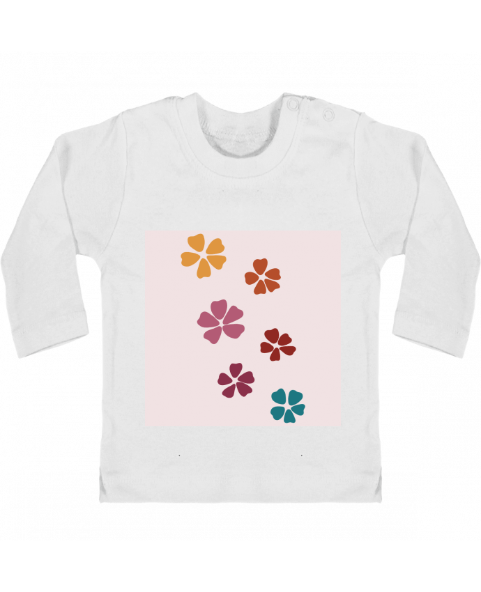 T-shirt bébé Fleurs manches longues du designer Clemence_Bellay