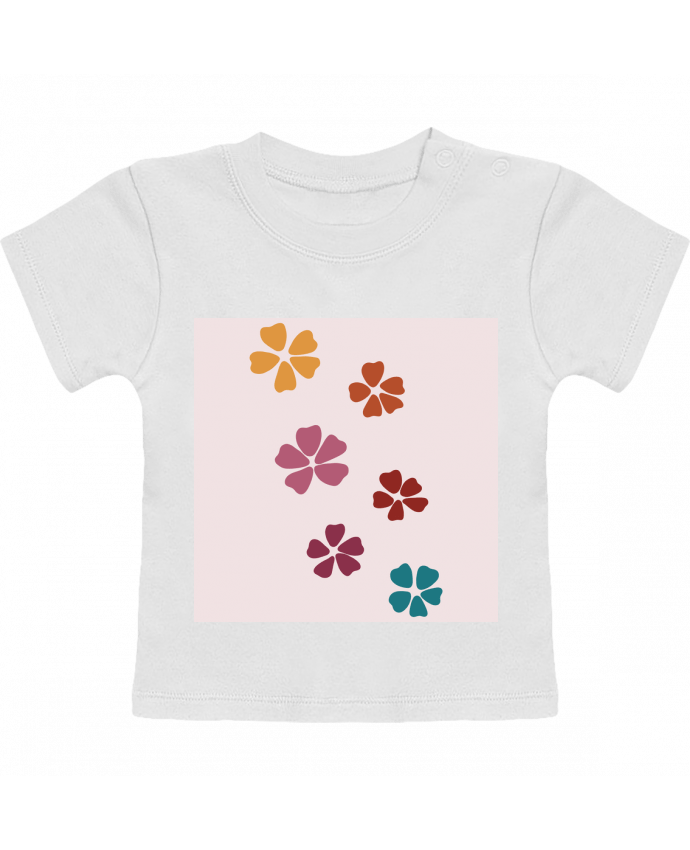 T-shirt bébé Fleurs manches courtes du designer Clemence_Bellay