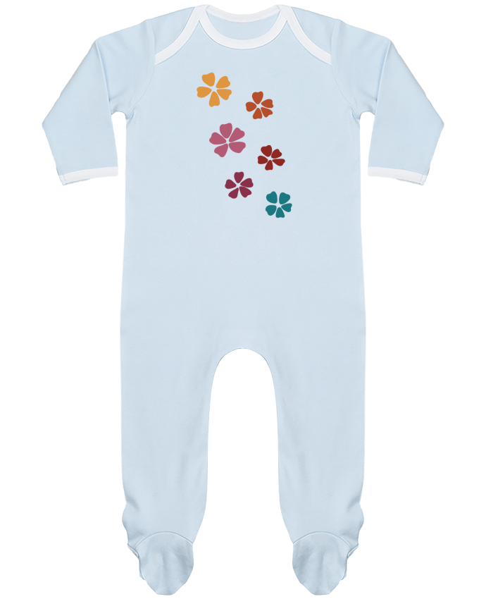 Body Pyjama Bébé Fleurs fond transparent par Clemence_Bellay