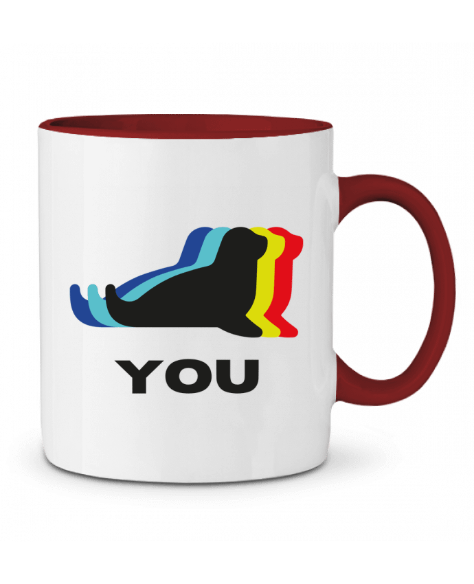 Mug bicolore Phoque you 33francs