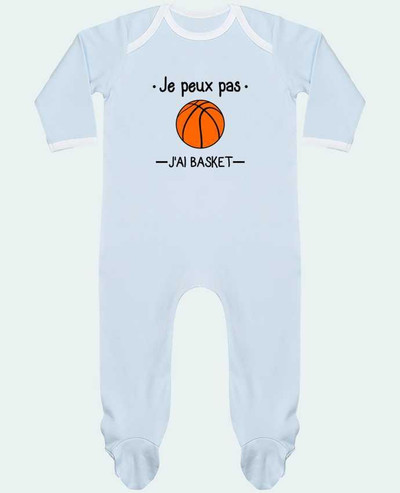 Body Pyjama Bébé Je peux pas j'ai basket,basketball,basket-ball par Benichan