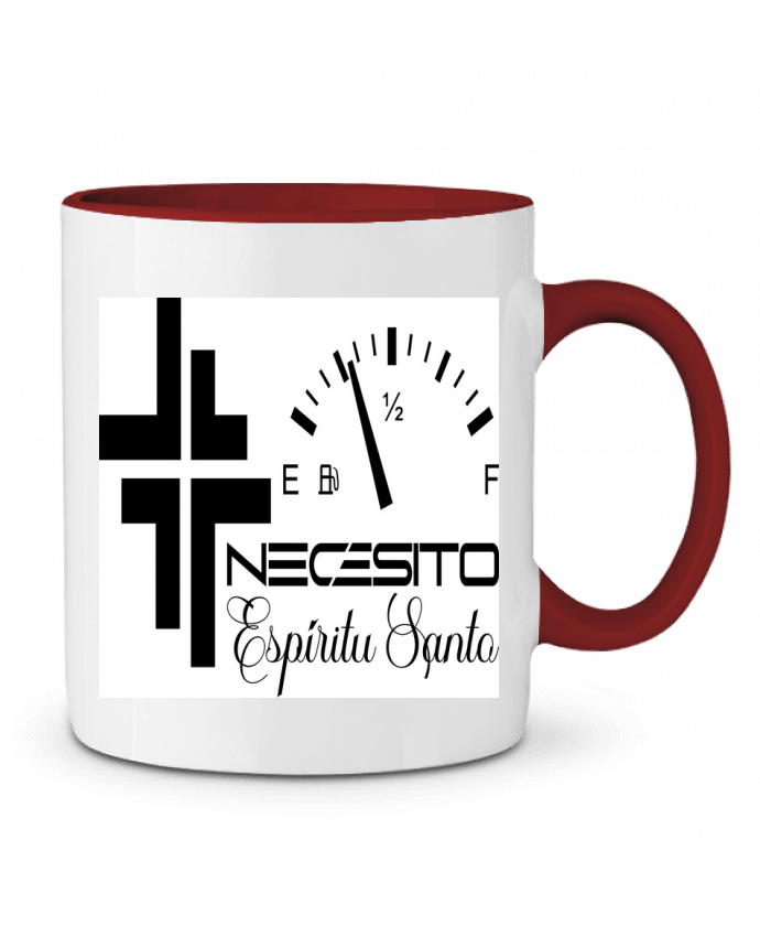 Mug bicolore Necesito Espíritu Santo Elangelito27