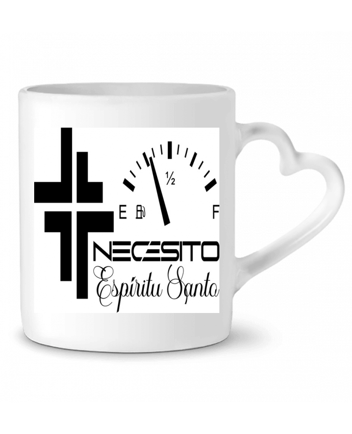 Mug coeur Necesito Espíritu Santo par Elangelito27