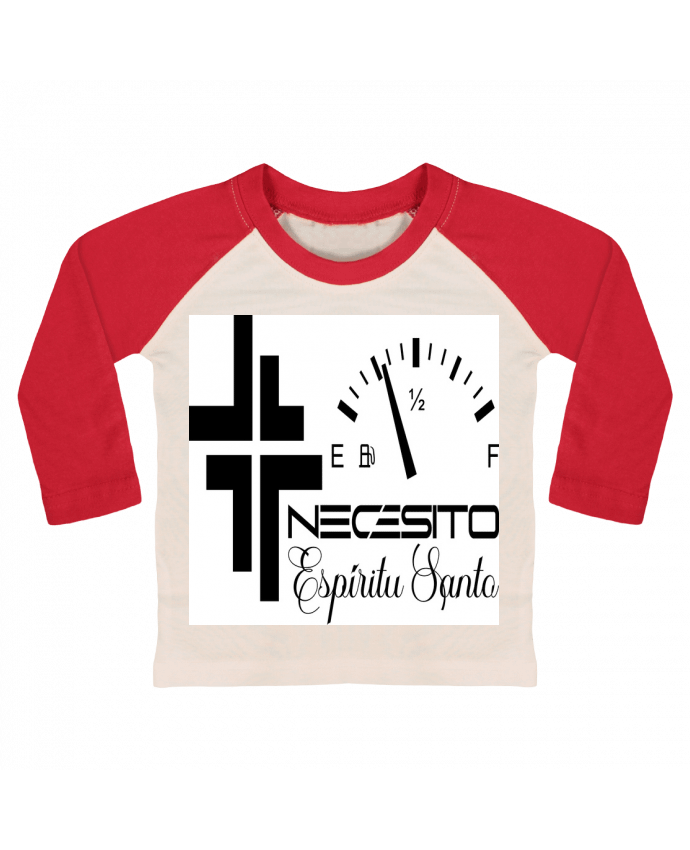 Tee-shirt Bébé Baseball ML Necesito Espíritu Santo par Elangelito27