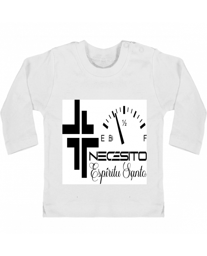 T-shirt bébé Necesito Espíritu Santo manches longues du designer Elangelito27