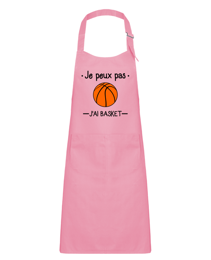 Kids chef pocket apron Je peux pas j'ai basket,basketball,basket-ball by Benichan