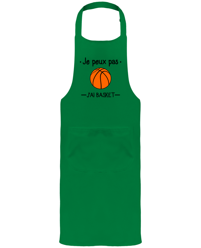 Tablier avec poches Je peux pas j'ai basket,basketball,basket-ball par Benichan