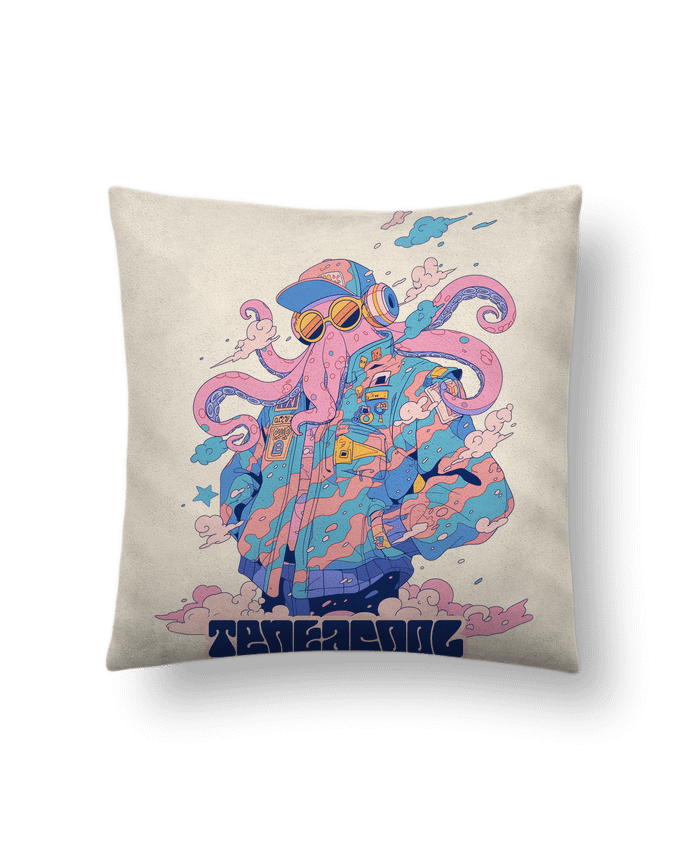 Coussin suédine Tentacool par Frama