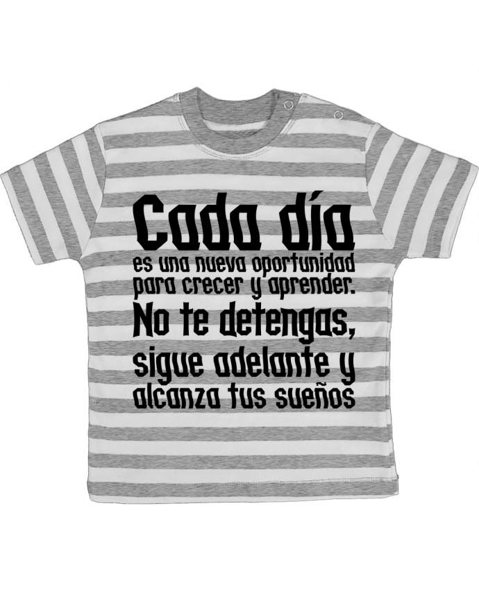 Tee-shirt bébé à rayures No te detengas par Hector Herrera Desing