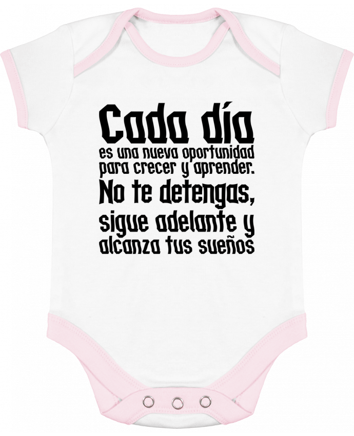 Body bébé manches contrastées No te detengas par Hector Herrera Desing