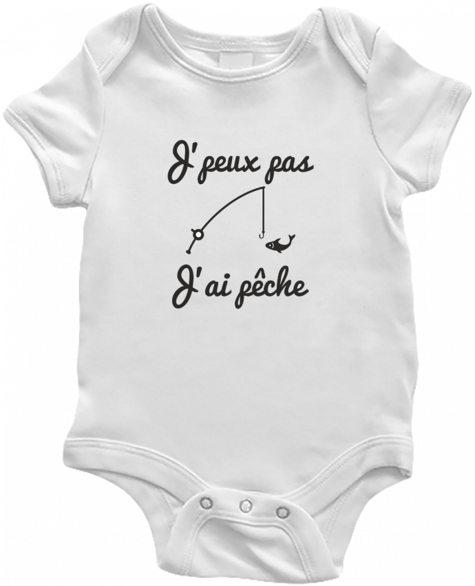 Body Bebé J'peux pas j'ai pêche,tee shirt pécheur,pêcheur por Benichan