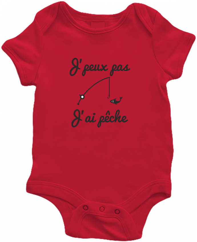 Body Bebé J'peux pas j'ai pêche,tee shirt pécheur,pêcheur por Benichan