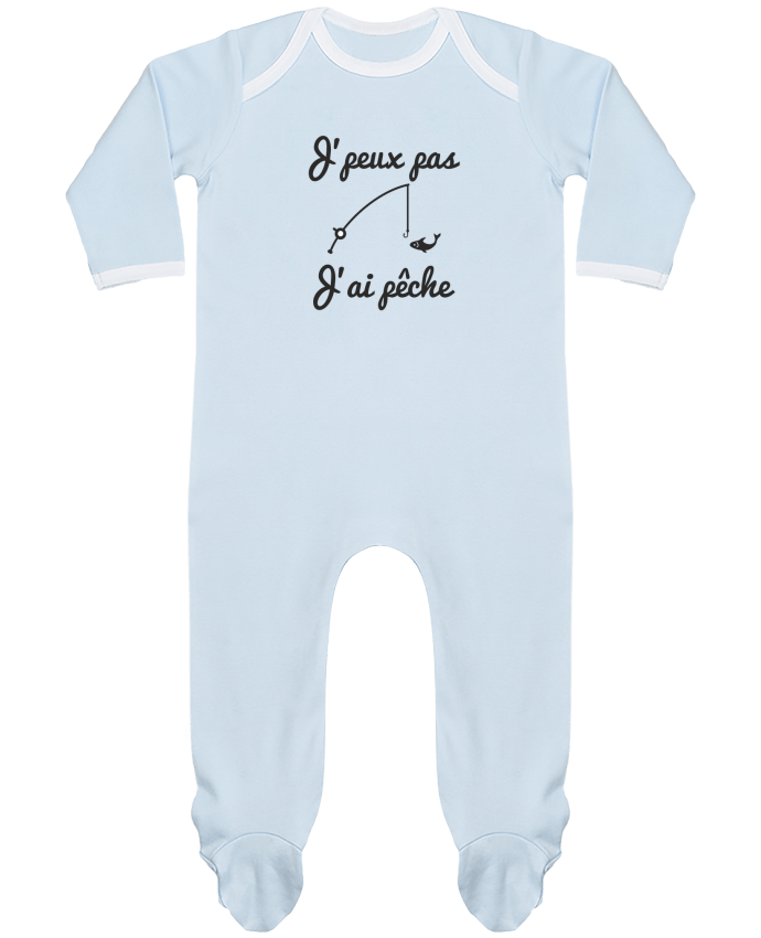 Baby Sleeper long sleeves Contrast J'peux pas j'ai pêche,tee shirt pécheur,pêcheur by Benichan