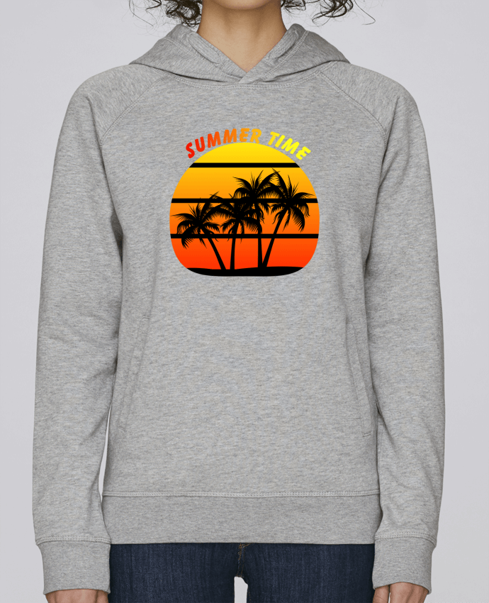 Sweat capuche femme Summer time par Sepapotis