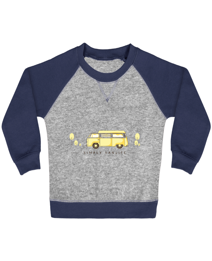 Sweat bébé manches contrastée Simply Vanlife par SMC