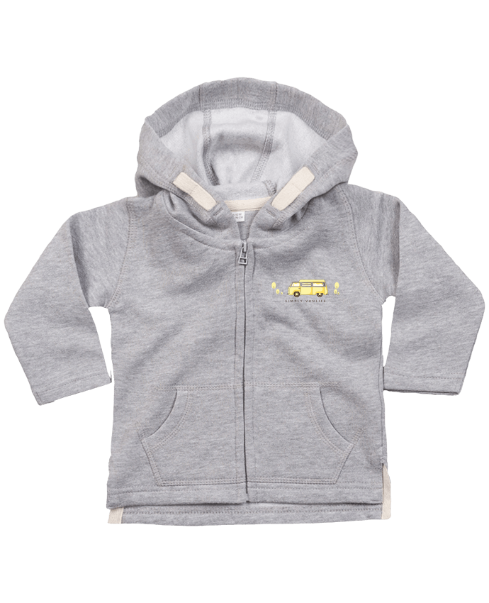 Sweat à capuche bébé zippé Simply Vanlife par SMC