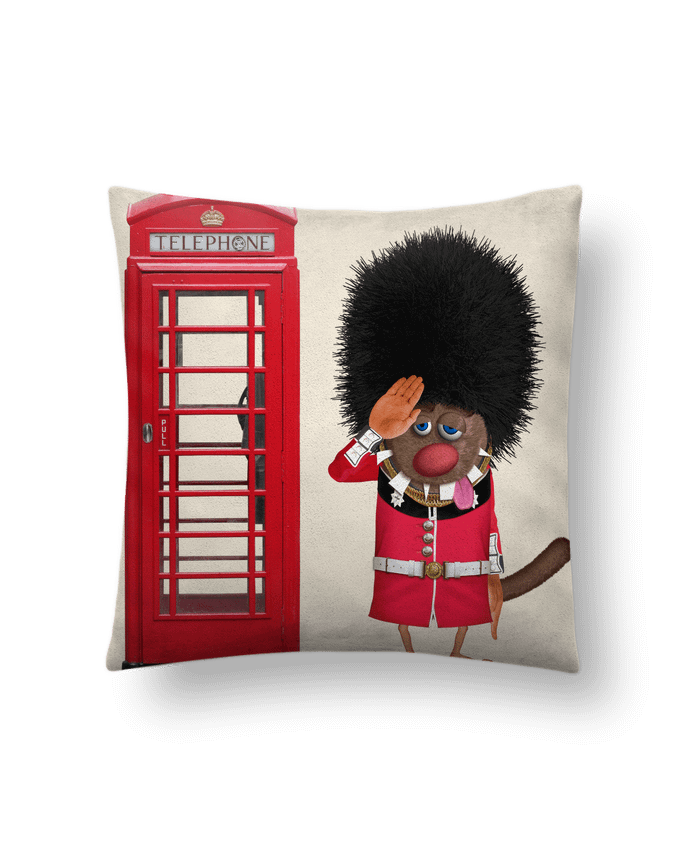 Coussin suédine English Foufou par Foufou Channel